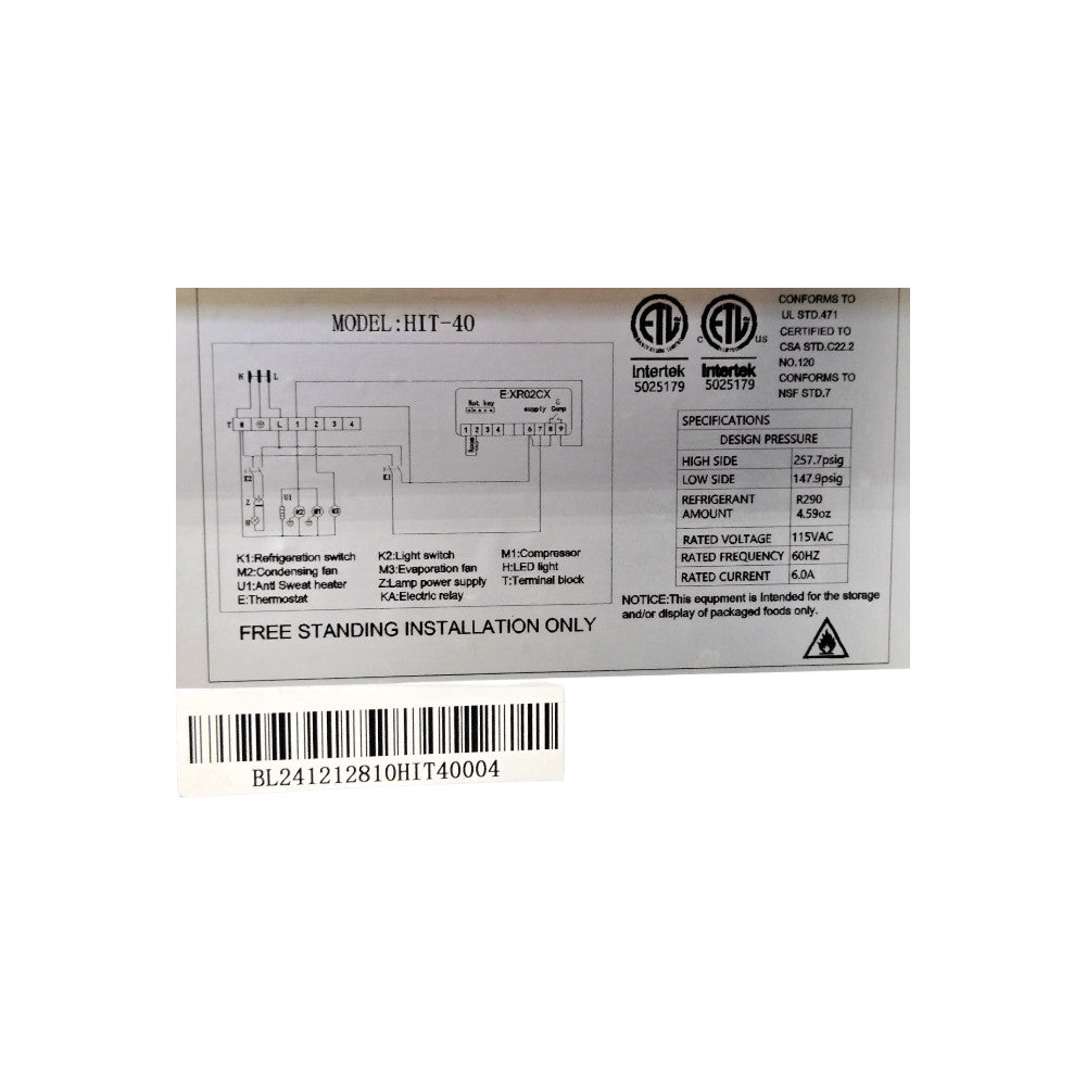 Alaska-Line HIT-40 Refrigerated Meat Deli Showcase