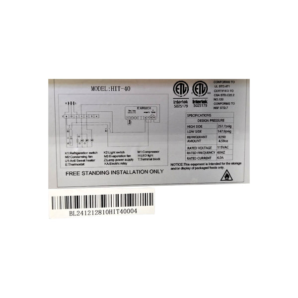 Alaska-Line HIT-40 Refrigerated Meat Deli Showcase