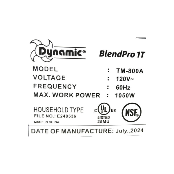 Dynamic BlendPro 1T TM-800A Blender