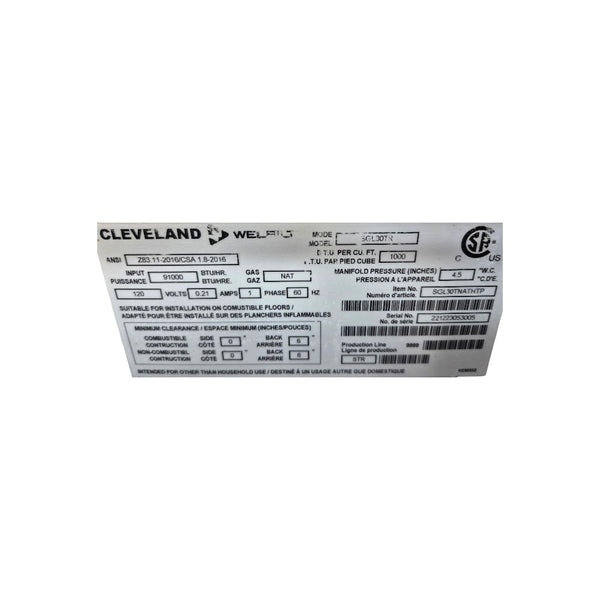 Cleveland SGL30TR Braising Pan Tilting Skillet - 30 Gallons - Natural Gas