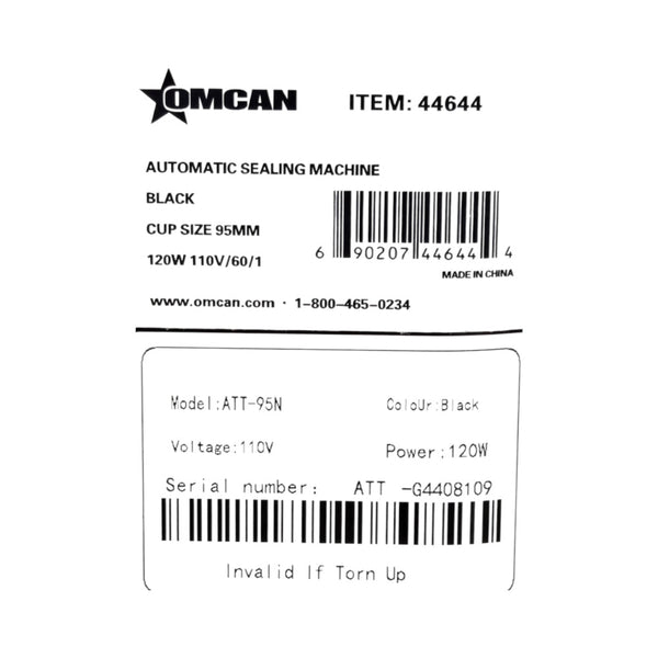 Omcan ATT-95N Automatic Cup Sealing Machine