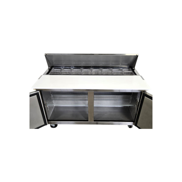 Glacier GST-60-16 Refrigerated Prep Table - 2 Solid Door - 60 Inch