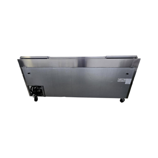 EFI CPDR3-93VC Refrigerated Pizza Prep Table - 3 Solid Door - 93 Inch