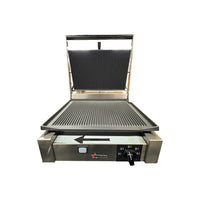 Omcan 11377 Panini Grill - Ribbed - 10 x 14