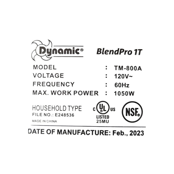 Dynamic TM-800AQ Commercial Blender - With Sound Enclosure
