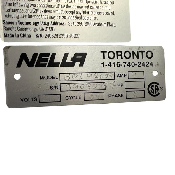 Nella BQL-9200ST Countertop Soft Ice Cream Machine