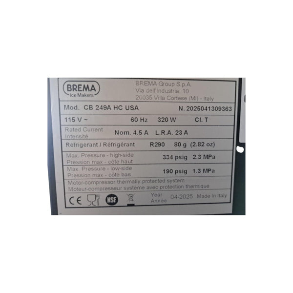 Brema CB249AHC Ice Cube Machine