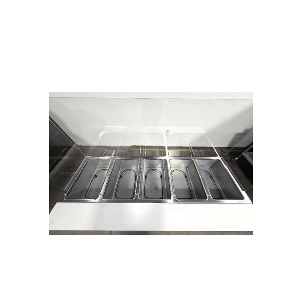 Omcan NH-5-240 Steam Table - 5 Well with Sneeze Guard