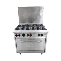 Vulcan SX36 6-Burner Liquid Propane Range with Standard Oven