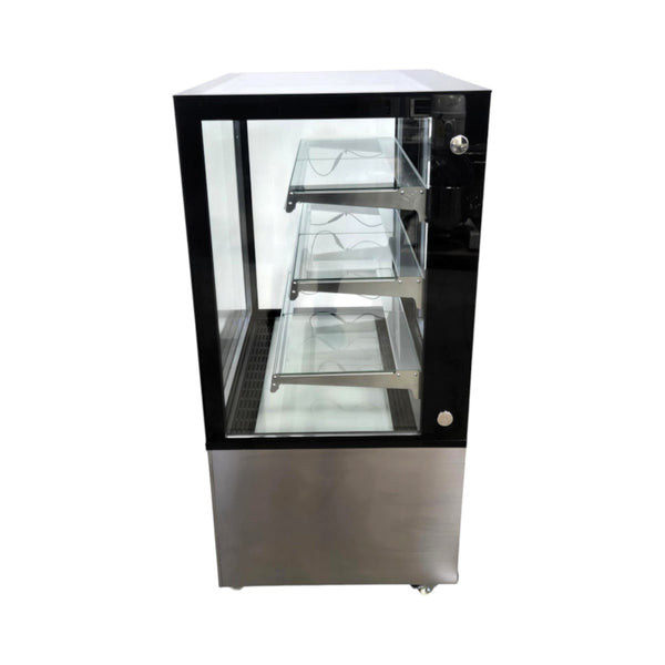 Omcan RS-CN-0271-S Square Glass Floor Refrigerated Display Case - 36 Inch