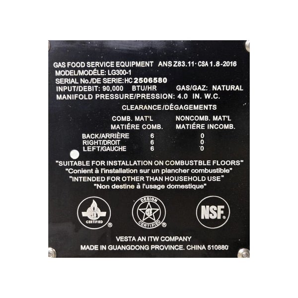 Vulcan LG300-1 Fryer - Nat Gas