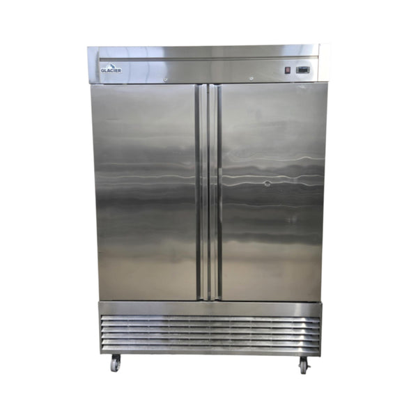 Glacier GR-2 Upright Refrigerator - 2 Solid Door - 55 Inch