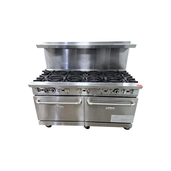 Inferno IR60-10B Gas Range with 10 Open Burners and 2 Ovens - 60 Inch - Propane