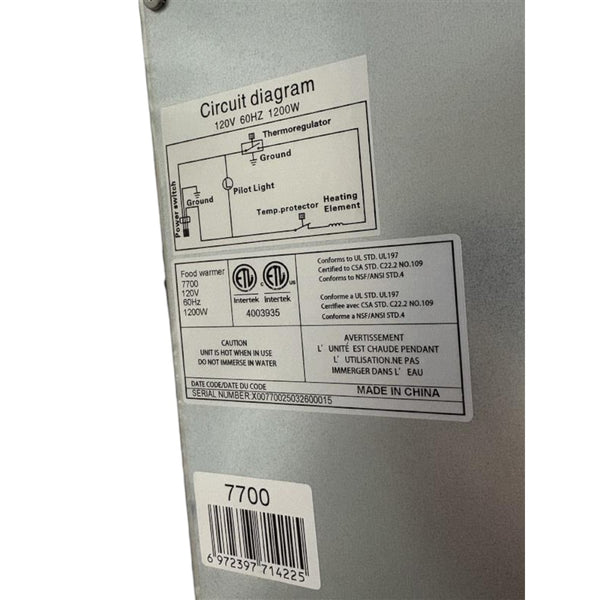 Atosa 7700 Electric Food Warmer - Countertop