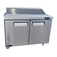 EFI CSDR2-48VC Refrigerated Prep Table - 2 Solid Door - 48 Inch