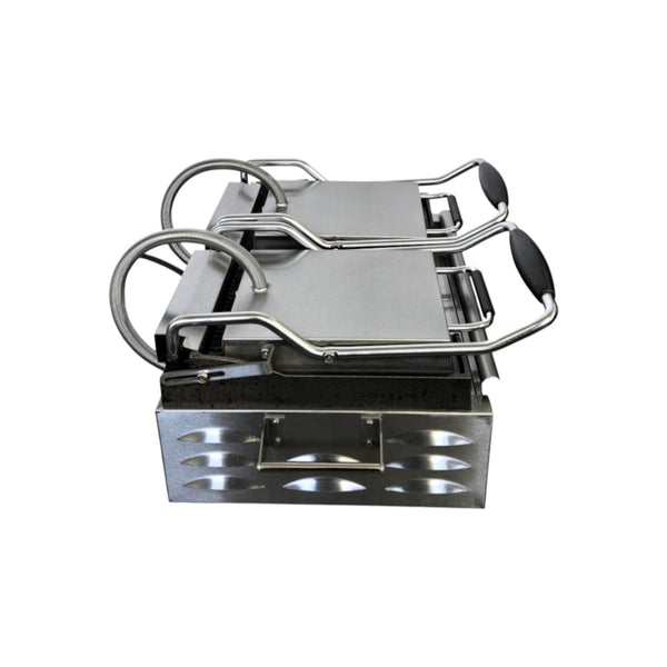 Eurodib SFE02365 Double Groved Sandwich Grill - 10 Inch