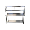 Omcan  22798 Work Table - 72 inch x 14 inch with Overshelf