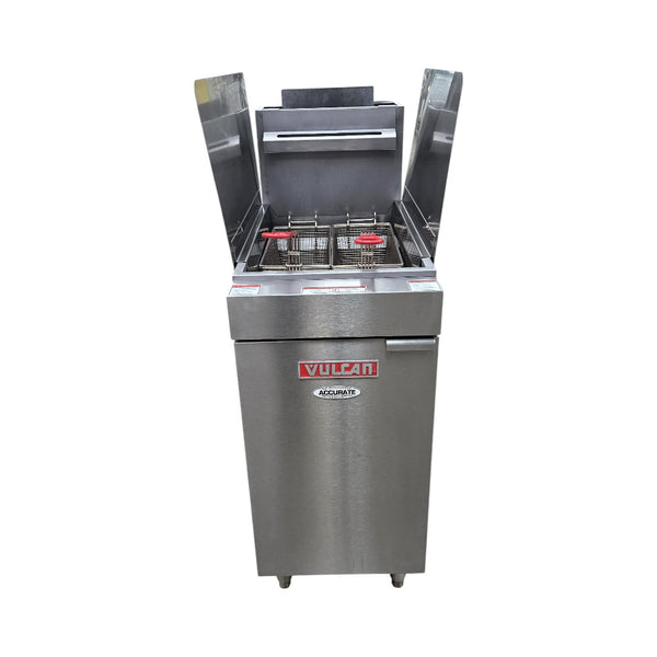 Vulcan LG300-1 Natural Gas Floor Fryer with Splash Guard
