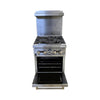 Hotzone HZ-CR24 4 Burner Range with Built-in Convection oven - 24 Inch - Natural Gas