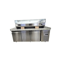 Omcan 41145 Pizza Prep Refrigerator with  Omcan 46680 Refrigerated Rail