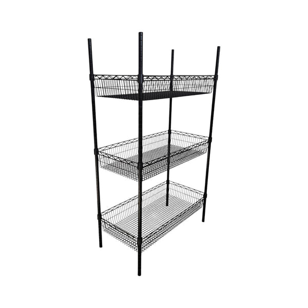 Omega Magnum WS1836B Epoxy Wire Shelf with WS1836BW Wire Baskets