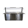 Omcan PT-CN-1778-S-HC Refrigerated Salad Bar with Sneeze Guard -3 Solid Doors - 72''