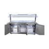 Omcan PT-CN-1778-S-HC Refrigerated Salad Bar with Sneeze Guard -3 Solid Doors - 72''