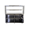 Thorinox TK0C-1860-SS Open Storage Cabinet with Double Overshelf and Hatco GRAH-54 Glo-Ray Strip Heater