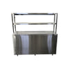 Thorinox TK0C-1860-SS Open Storage Cabinet with Double Overshelf and Hatco GRAH-54 Glo-Ray Strip Heater