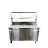 Glacier GST-60-16 / 1260SS Refrigerated Prep Table - 2 Solid Door - 60 Inch with Thorinox overshelf