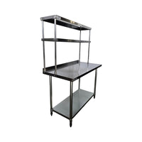 Ace OS-1248-418/ WTB-2448-2R-418 Worktable with Double Overshelf