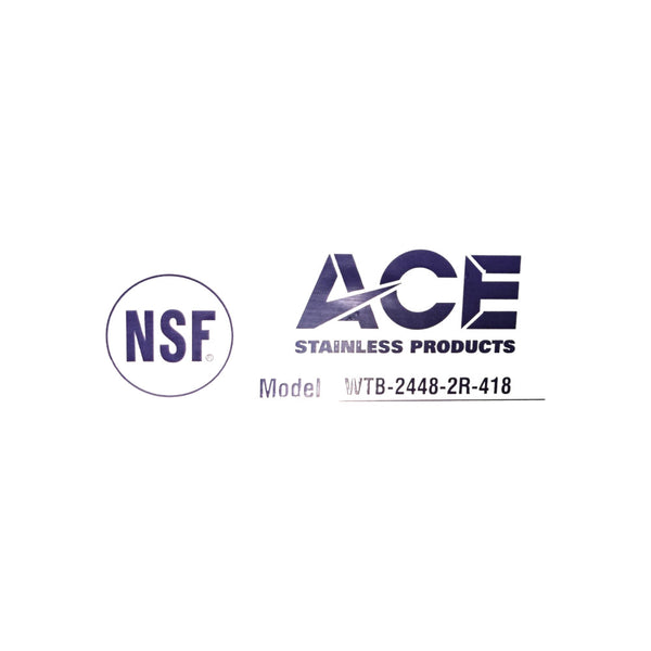 Ace OS-1248-418/ WTB-2448-2R-418 Worktable with Double Overshelf