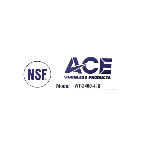 Ace WT-2460-418/ OS-1260-418 Worktable with Double Overshelf