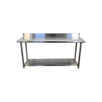 Omcan WTS-2472-4BS-420 Work Table with Backsplash - 24 x 72 Inch