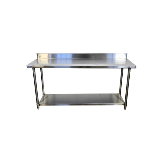 Omcan WTS-2472-4BS-420 Work Table with Backsplash - 24 x 72 Inch