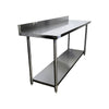 Omcan WTS-2472-4BS-420 Work Table with Backsplash - 24 x 72 Inch