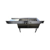 EFI S1824-2L-DW Two Compartment Dishwasher Sink With Right Drain Board