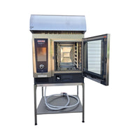 Rational LM100BE iCombi Pro 6-half size with Vented Hood and Stand