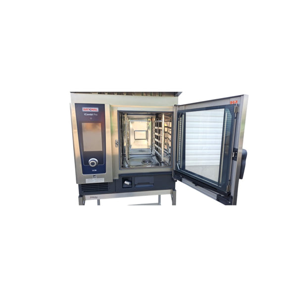 Rational LM100BE iCombi Pro 6-half size with Vented Hood and Stand
