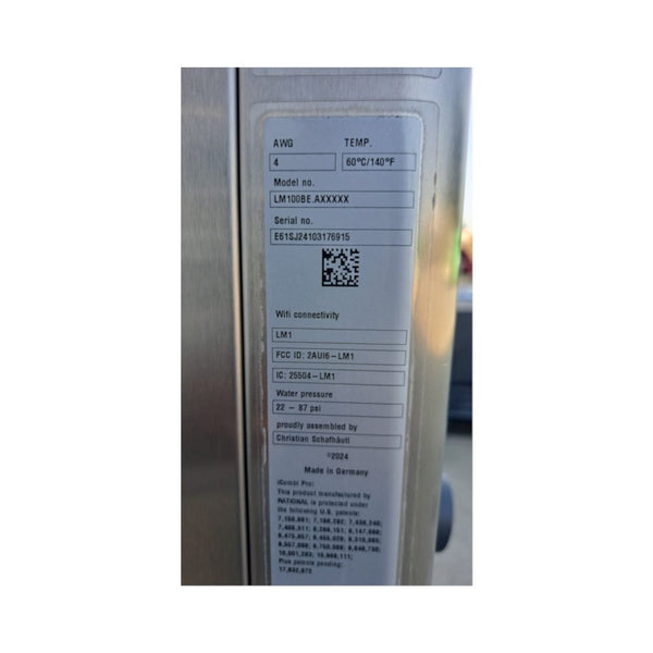 Rational LM100BE iCombi Pro 6-half size with Vented Hood and Stand