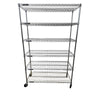 Custom Wire Rack Chrome Wire Rack - 6 Shelves with Wheels