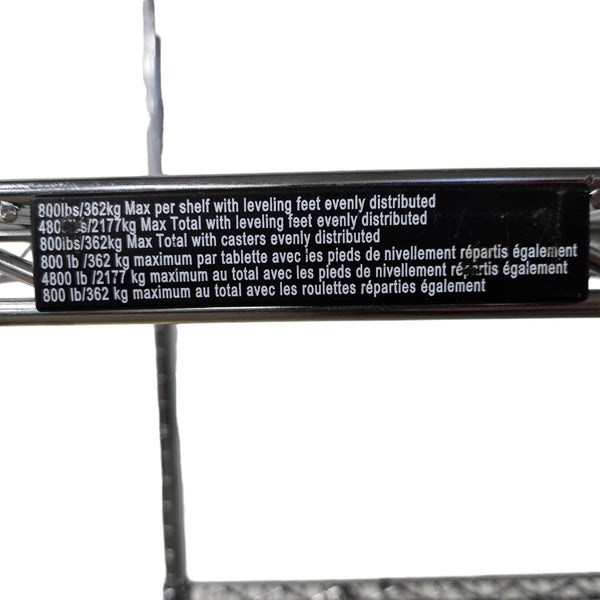 Custom Wire Rack Chrome Wire Rack - 6 Shelves with Wheels
