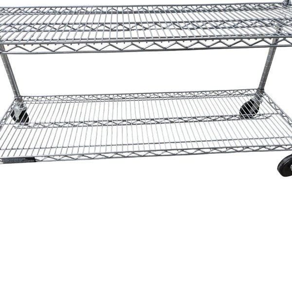 Custom Wire Rack Chrome Wire Rack - 6 Shelves with Wheels