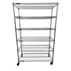 Custom Wire Rack Chrome Wire Rack - 6 Shelves with Wheels