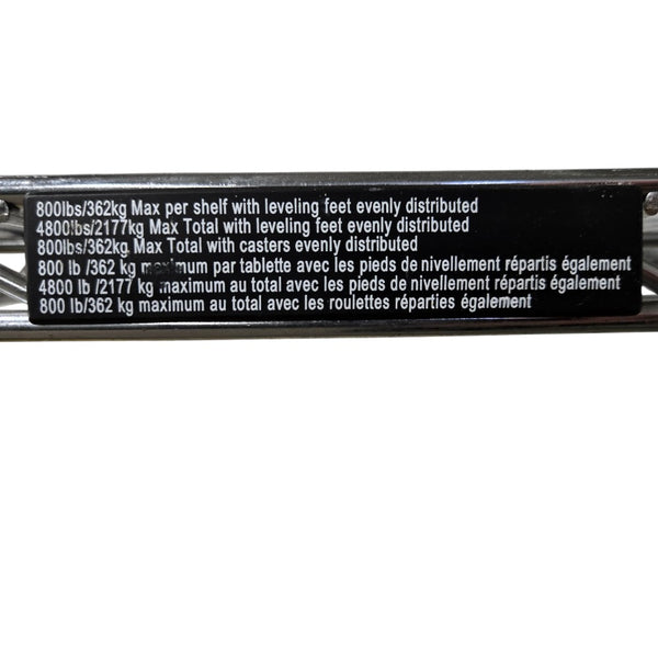 Custom Wire Rack Chrome Wire Rack - 6 Shelves with Wheels