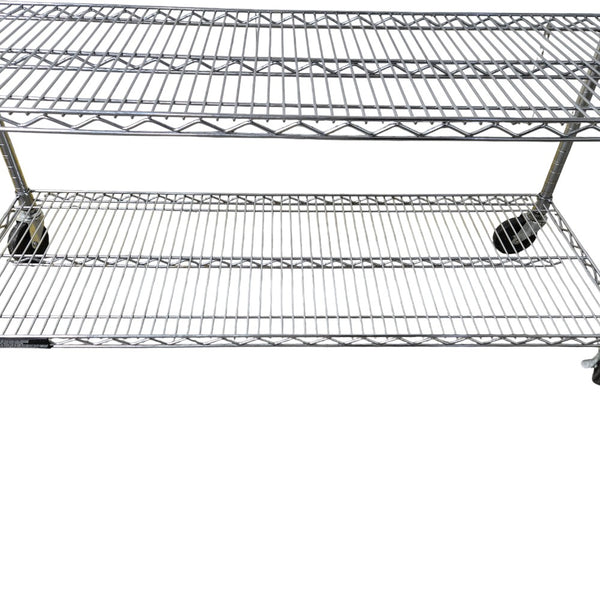 Custom Wire Rack Chrome Wire Rack - 6 Shelves with Wheels