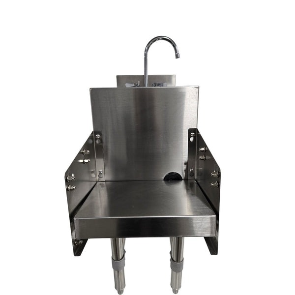 Stainless Steel Bak Sink - 12 x 24 x 30 Bar Sink with Faucet - 12 X 19 Inch