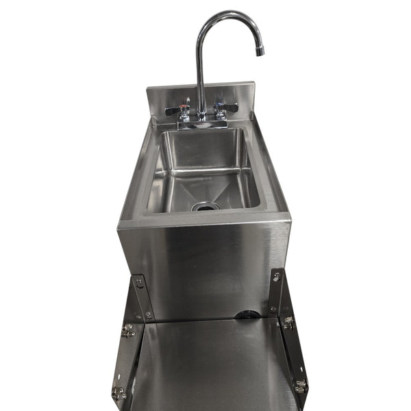 Stainless Steel Bak Sink - 12 x 24 x 30 Bar Sink with Faucet - 12 X 19 Inch