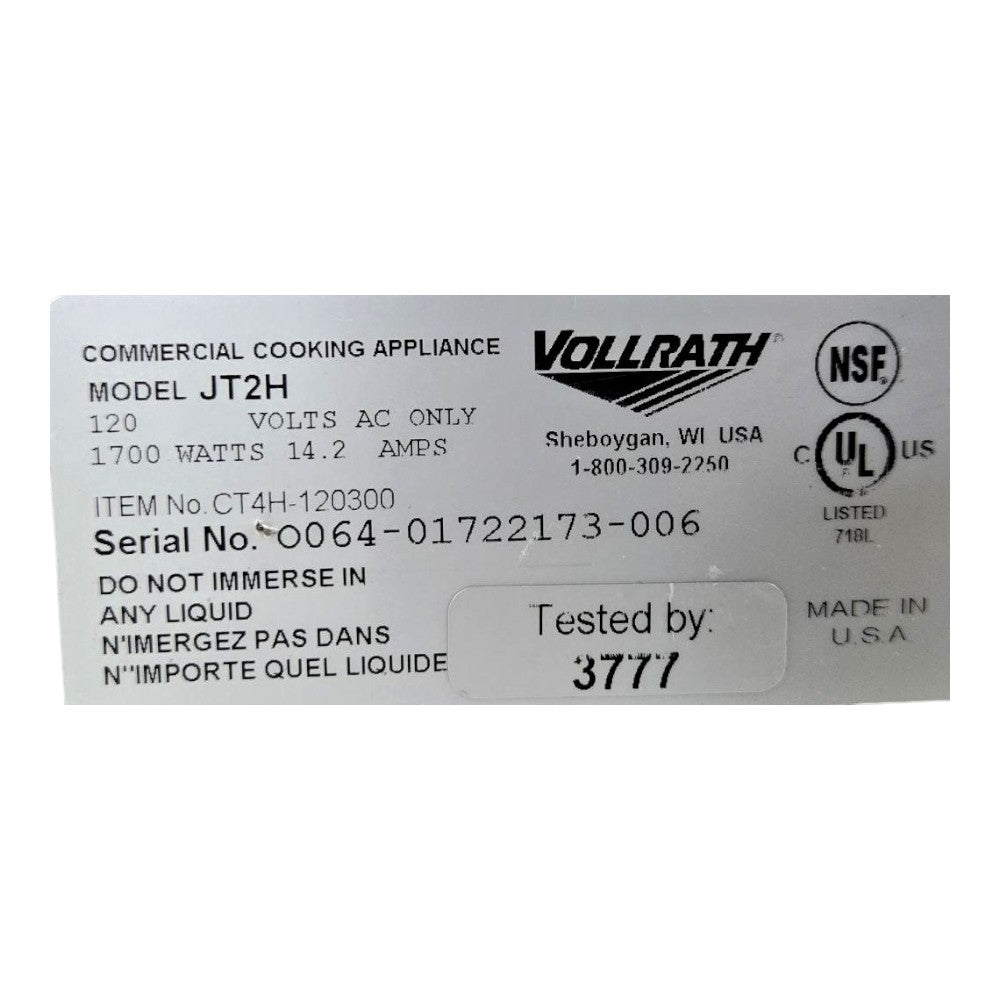 Vollrath JT2H Conveyor Toaster
