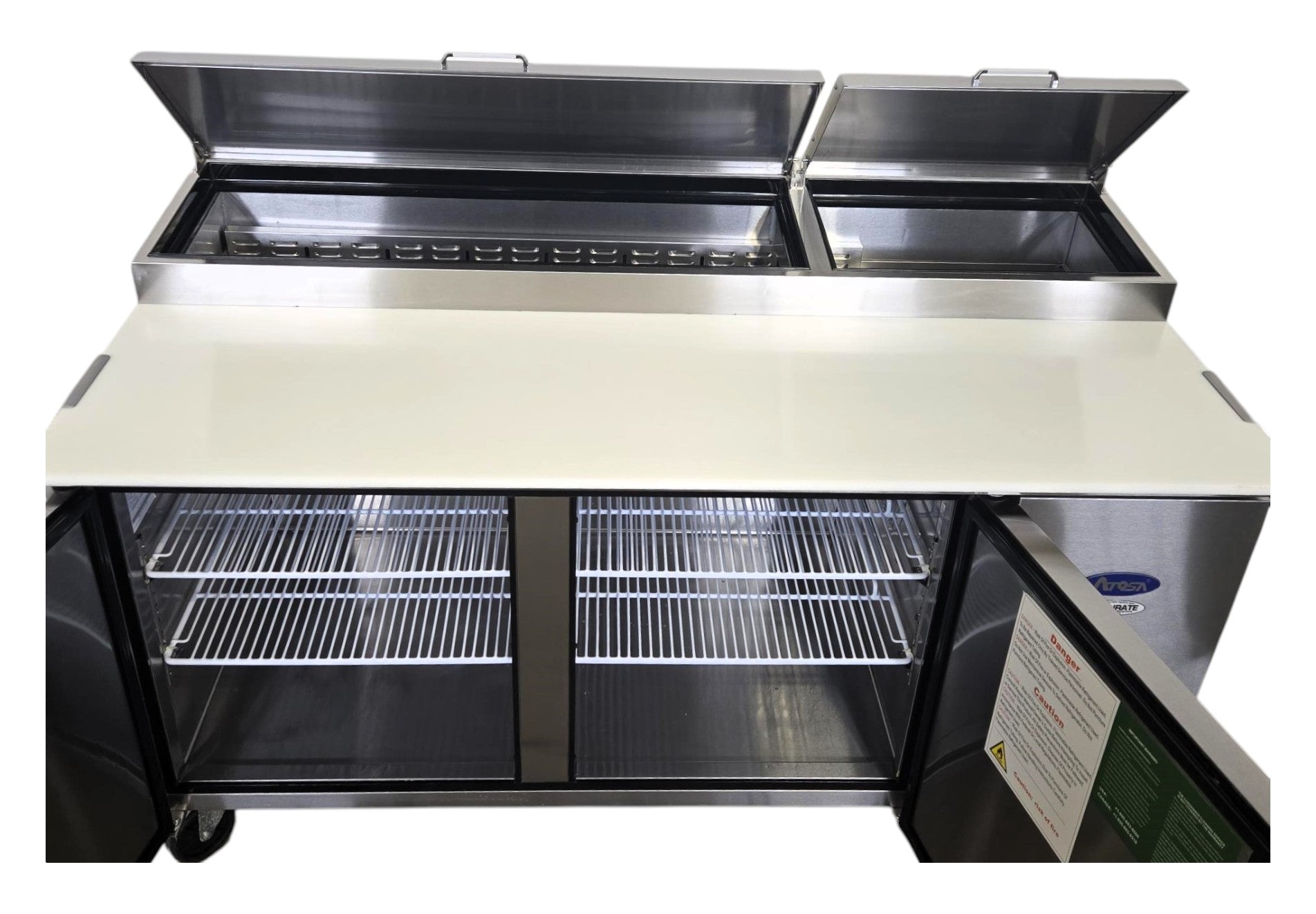 Atosa MPF8202GR  Refrigerated Pizza Prep Table - 2 Door - 67